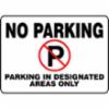 Accuform® Contractor Preferred Signs, "No Parking", Rust-Proof Contractor Preferred Aluminum, 14" X 20"