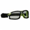 3M™ Solus™ 1000 Series Safety Glasses, Indoor/Outdoor Anti-Scratch & Scotchgard™ Anti-Fog Coating, TPE Gasket/Strap Kit, Green/Black Frame, 20 kt/cs