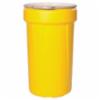 Eagle Metal Lever-Lock Open Head Lab Pack Barrel Drum, Plastic, Yellow, 55 Gallon