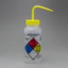 GHS Wash Bottles, Isopropanol, Yellow Cap, 500 ml, 4/pk