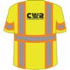 PIP® Class 3 Two-Tone Mesh Vest, 2 Pockets, Hi Viz Yellow, SM, CWR Logo
