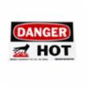 Brady 3" x 5" "Danger Hot" Sticker Sign