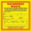 "HAZARDOUS WASTE" Label, California, 6" x 6", 100 per Pack