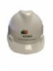 MSA V-Gard Hard Hat, White w/ NYSEG Logo/Tag, 3 Stripes