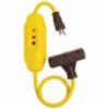 12/3, 15amp GFCI Triple Tap Extension Cord, Yellow