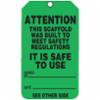 Cardstock Scaffold Inspection Tags