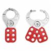 Heavy Duty Lockout Hasp, Red, 2-3/8" x 5", Jaw: 1-1/2"